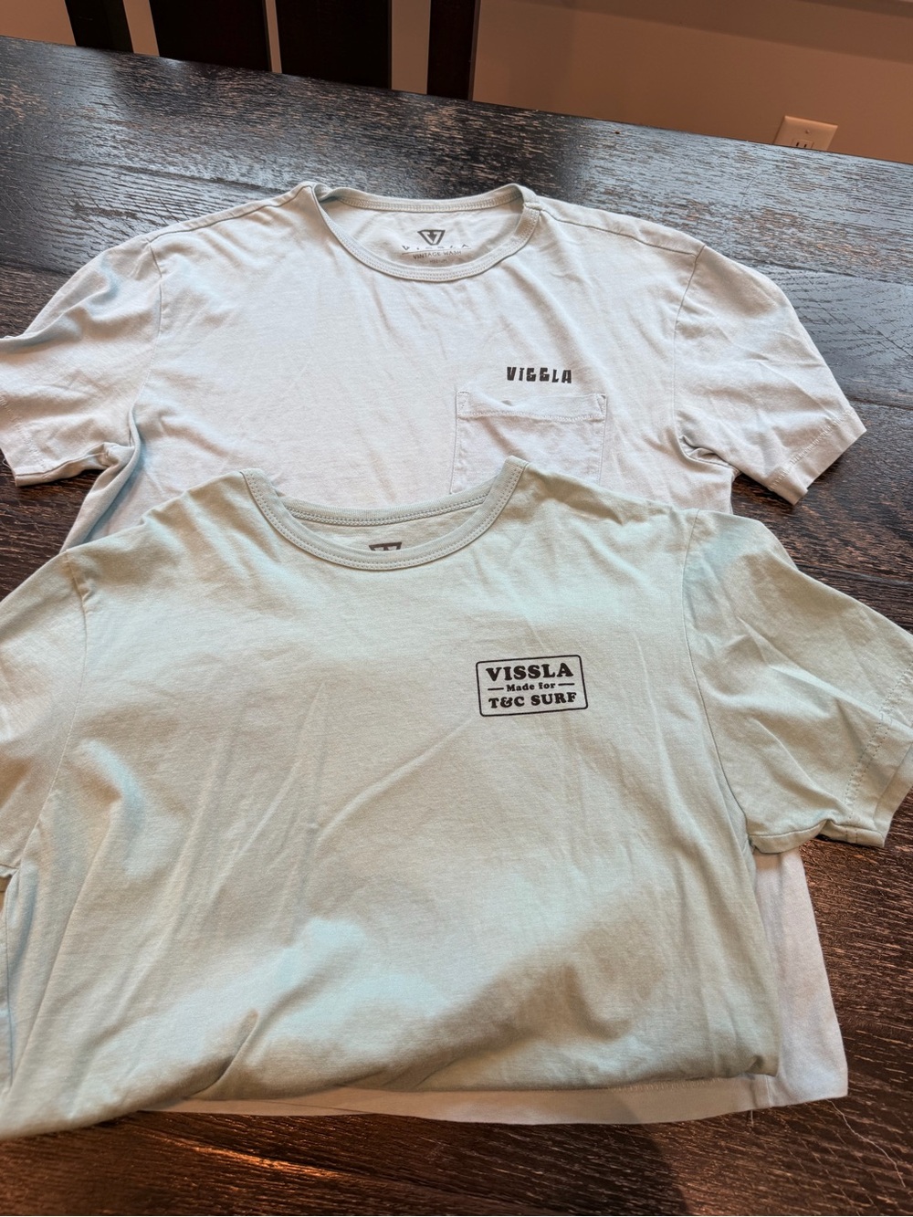VISSLA Men's Short Sleeve Tees in Pale Mint